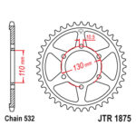 Zadnji lančanik JT JTR1875-48-50-27007 (532) 48 zuba