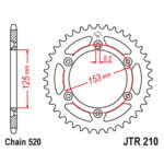 Zadnji lančanik JT JTR210-49SC (520) 49 zuba