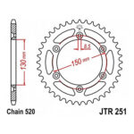 Zadnji lančanik JT JTR251-49 SC (520) 49 zuba