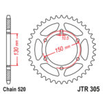 Zadnji lančanik JT JTR305-46 (520) 46 zuba