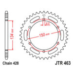 Zadnji lančanik JT JTR463-48-50-15018 (428) 48 zuba