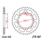 Zadnji lančanik JT JTR487-46-50-32028 (520) 46 zuba