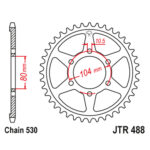 Zadnji lančanik JT JTR488-45-50-35041 (530) 45 zuba