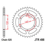 Zadnji lančanik JT JTR498-40 (525) 40 zuba
