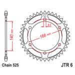 Zadnji lančanik JT JTR6-41 (525) 41 zub