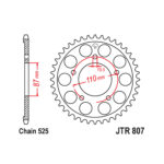 Zadnji lančanik JT JTR807-46-50-29008 (525) 46 zuba