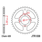 Zadnji lančanik JT JTR838-45-50-15015 (428) 45 zuba