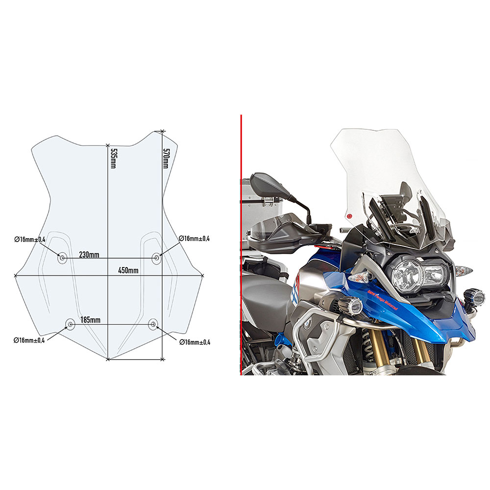 5124DT GIVI 5124DT Vizir providan BMW R 1250 GS (19-23)