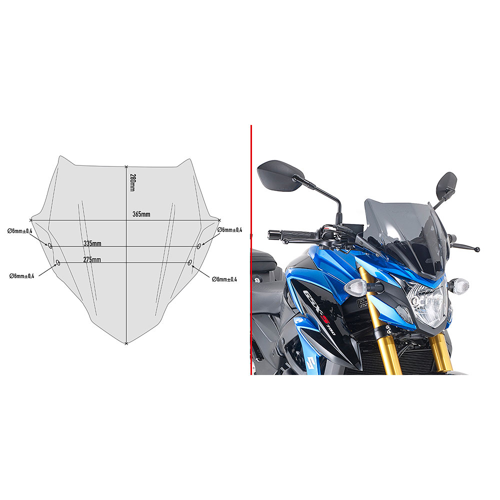 A3113 GIVI A3113 Vizir zatamnjeni Suzuki GSX S 750 (17-21)