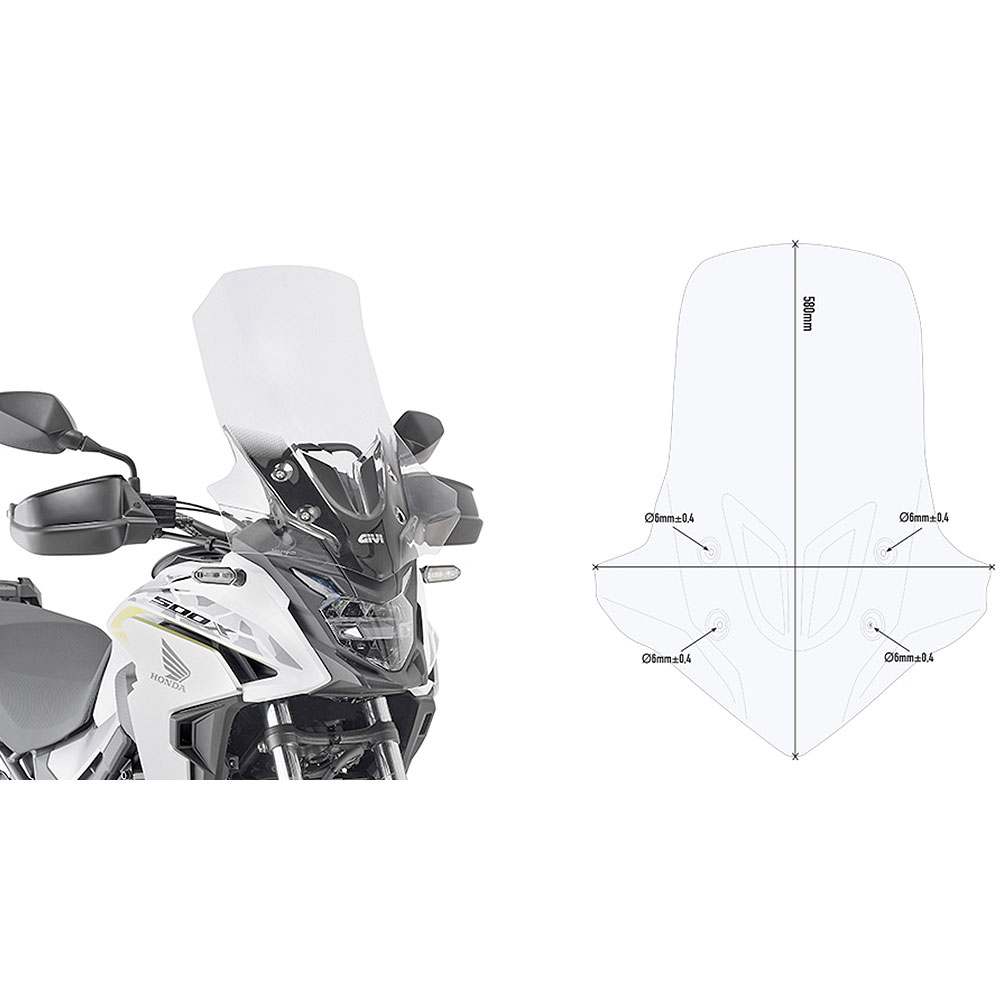 D1171ST GIVI D1171ST Vizir providni Honda CB 500 X (19-23)