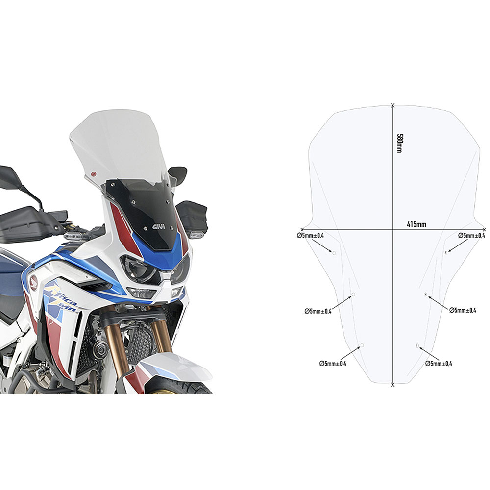D1178ST GIVI D1178ST Vizir providni povišeni Honda CRF 1100 L Africa Twin Adventure Sports (20-23)