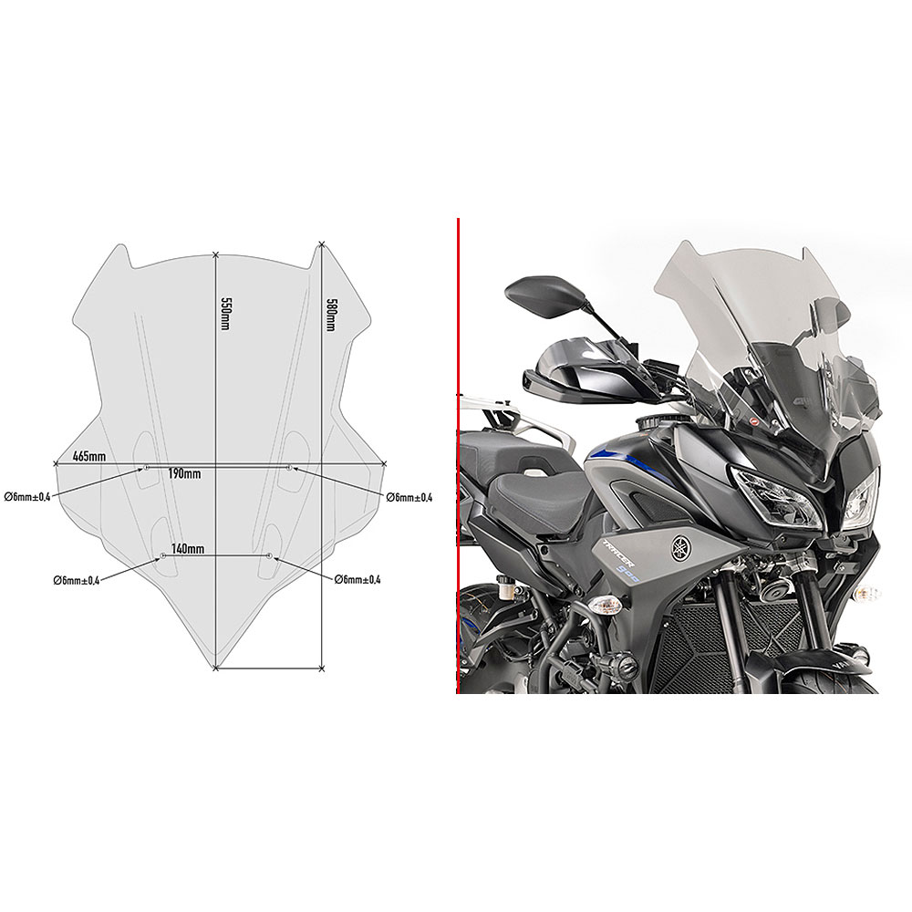 D2139S GIVI D2139S Vizir zatamnjeni Yamaha TRACER 900 / GT (18-20)
