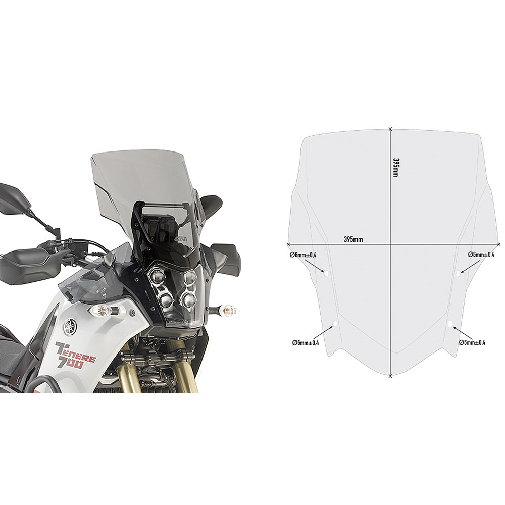 D2145S GIVI D2145S Vizir zatamnjeni Yamaha Tenere 700 (19-24)