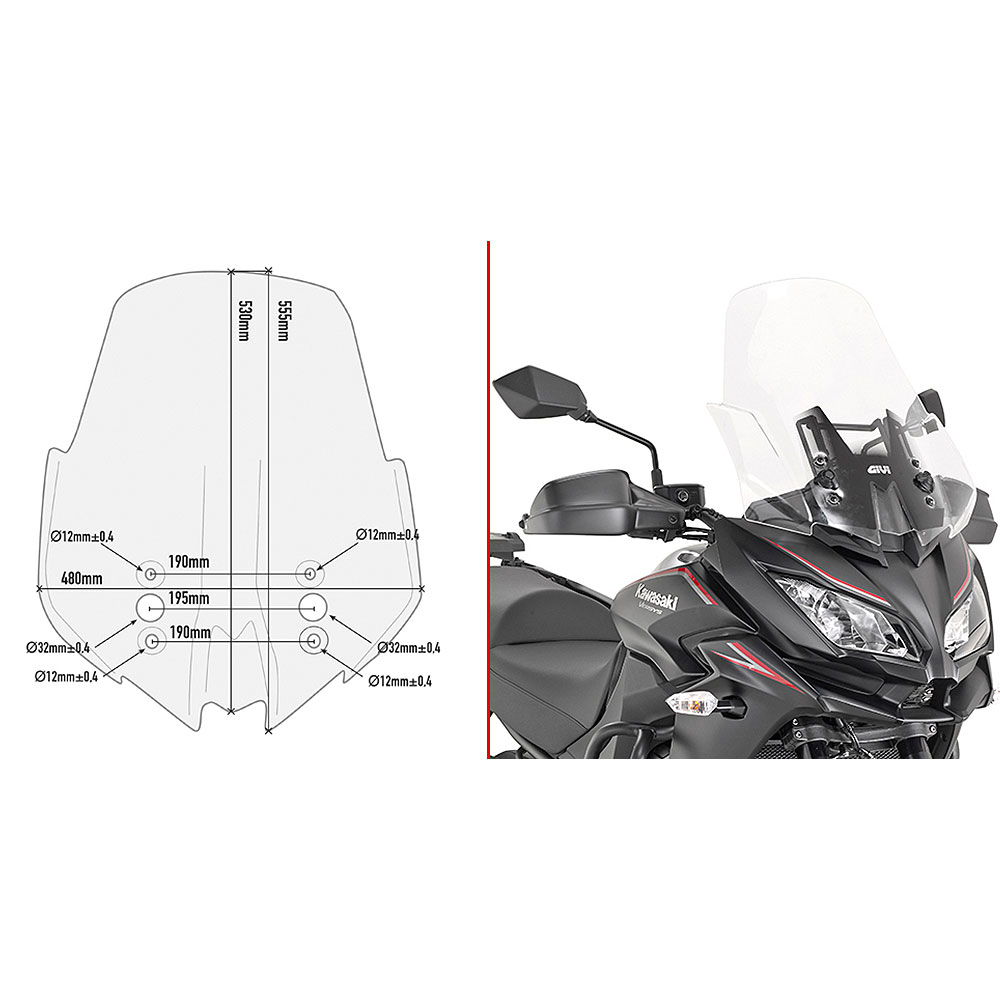 D4120ST GIVI D4120ST Vizir providni Kawasaki Versys 1000 (17-18)