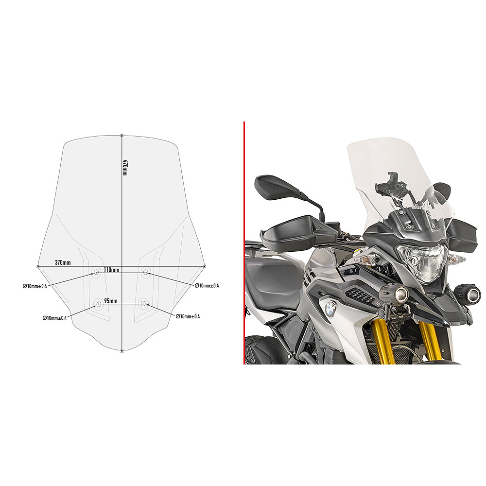 D5126ST GIVI D5126ST vizir providni BMW G 310 GS (17-24)