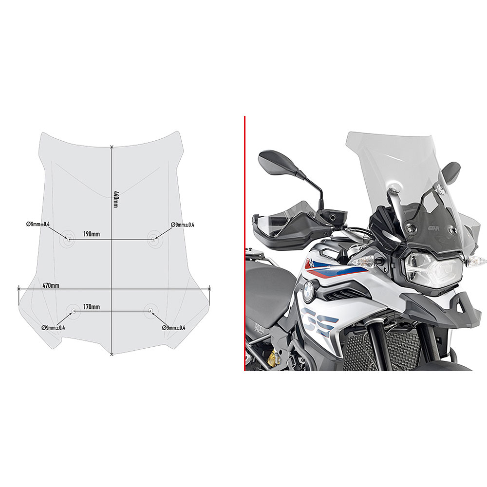 D5127S GIVI D5127S Vizir zatamnjeni BMW F 750 / 800 GS (18-20)