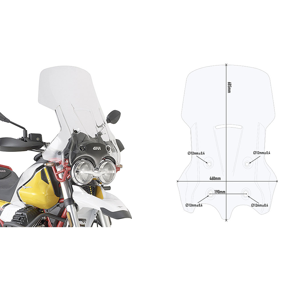 D8203ST GIVI D8203ST Vizir providni Moto Guzzi V85 TT (19-23)