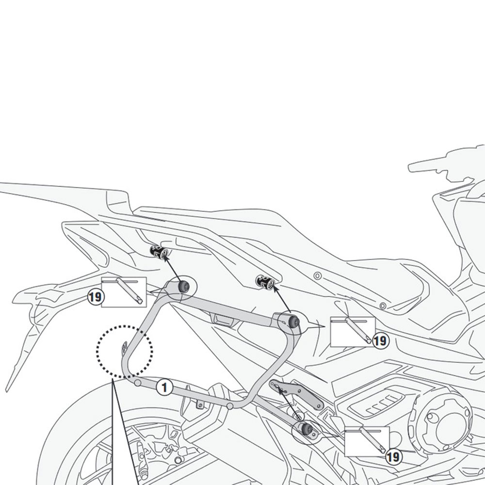 KLX1186 KAPPA KLX1186 Nosač bočnih kofera Honda Forza 750 (21-23)