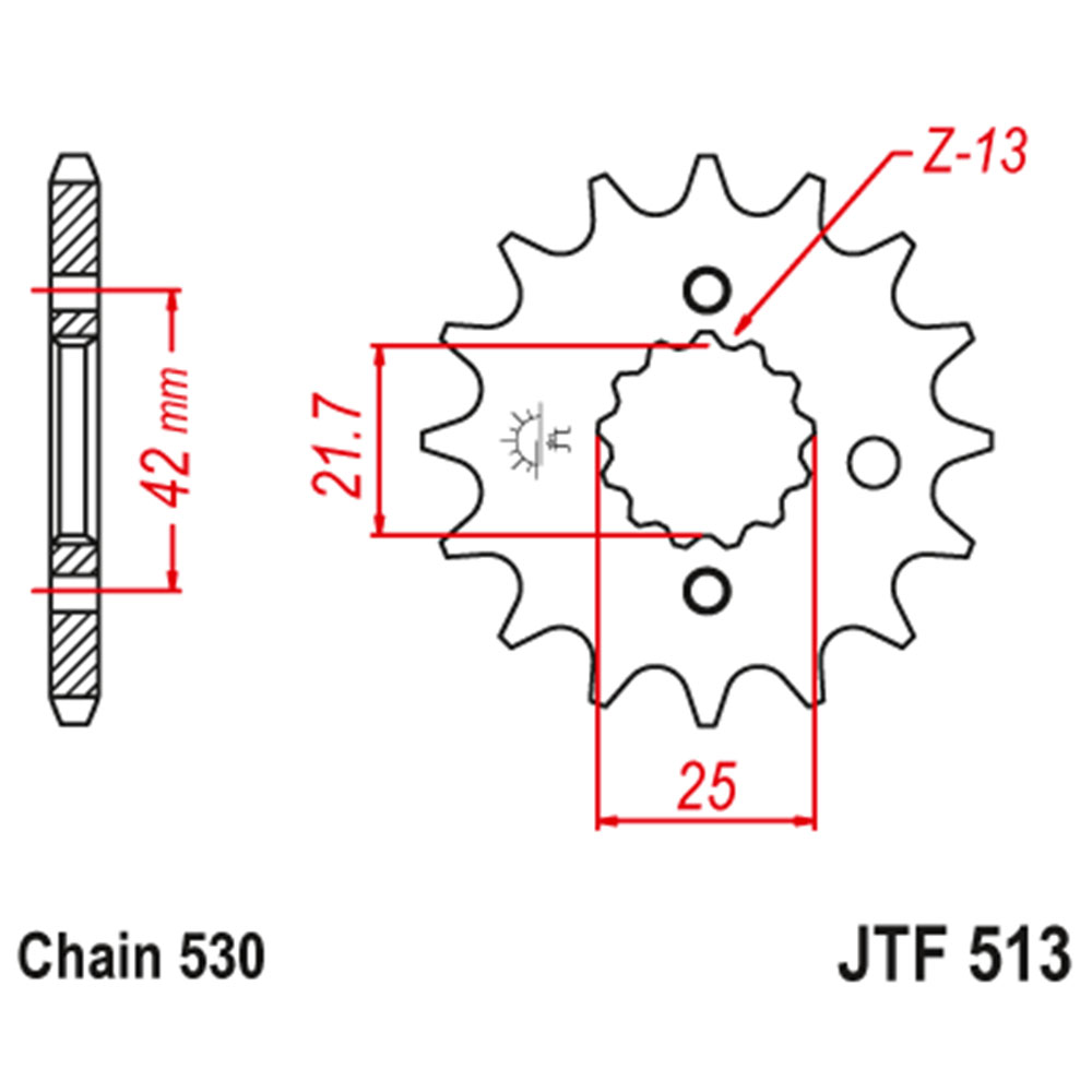 JTF513-18RB Prednji lančanik JT JTF513-18RB (530)18 zuba