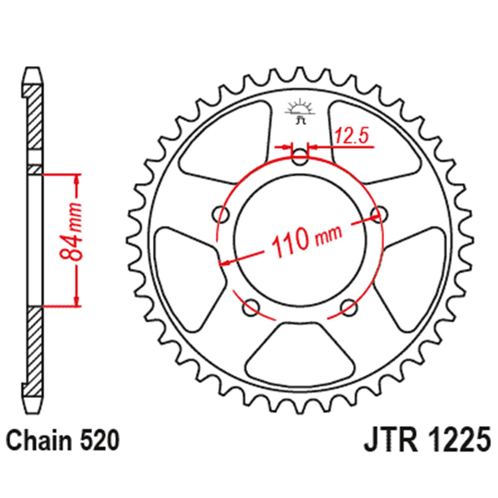 JTR1225-41 Zadnji lančanik JT JTR1225-41 (520) 41 zub