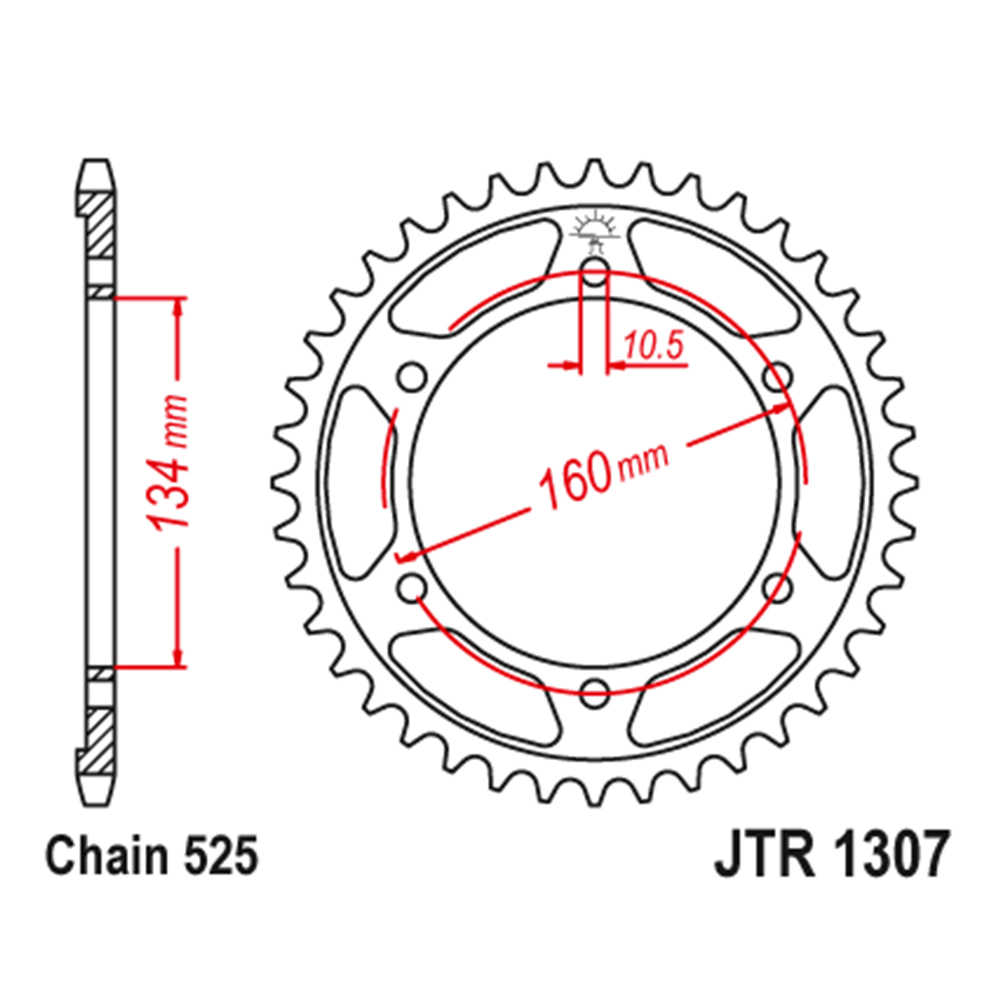 JTR1307-42 Zadnji lančanik JT JTR1307-42-50-29026 (525) 42 zuba