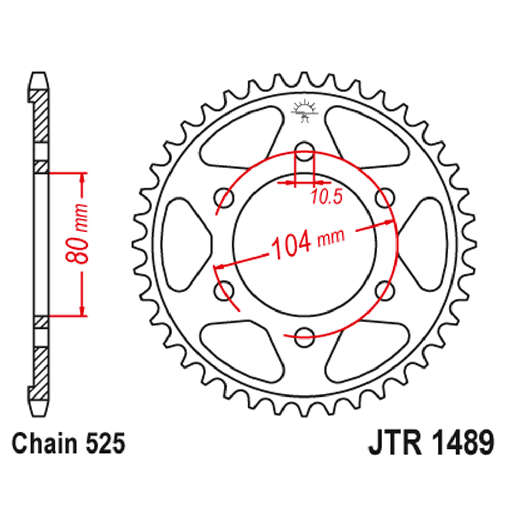 JTR1489-39 Zadnji lančanik JT JTR1489-39-50-29018 (525)39 zuba