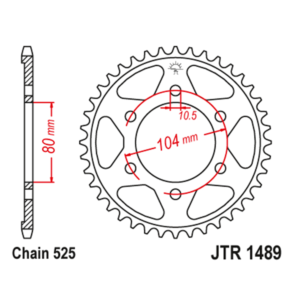 JTR1489-40 Zadnji lančanik JT JTR1489-40-50-29018 (525)40 zuba