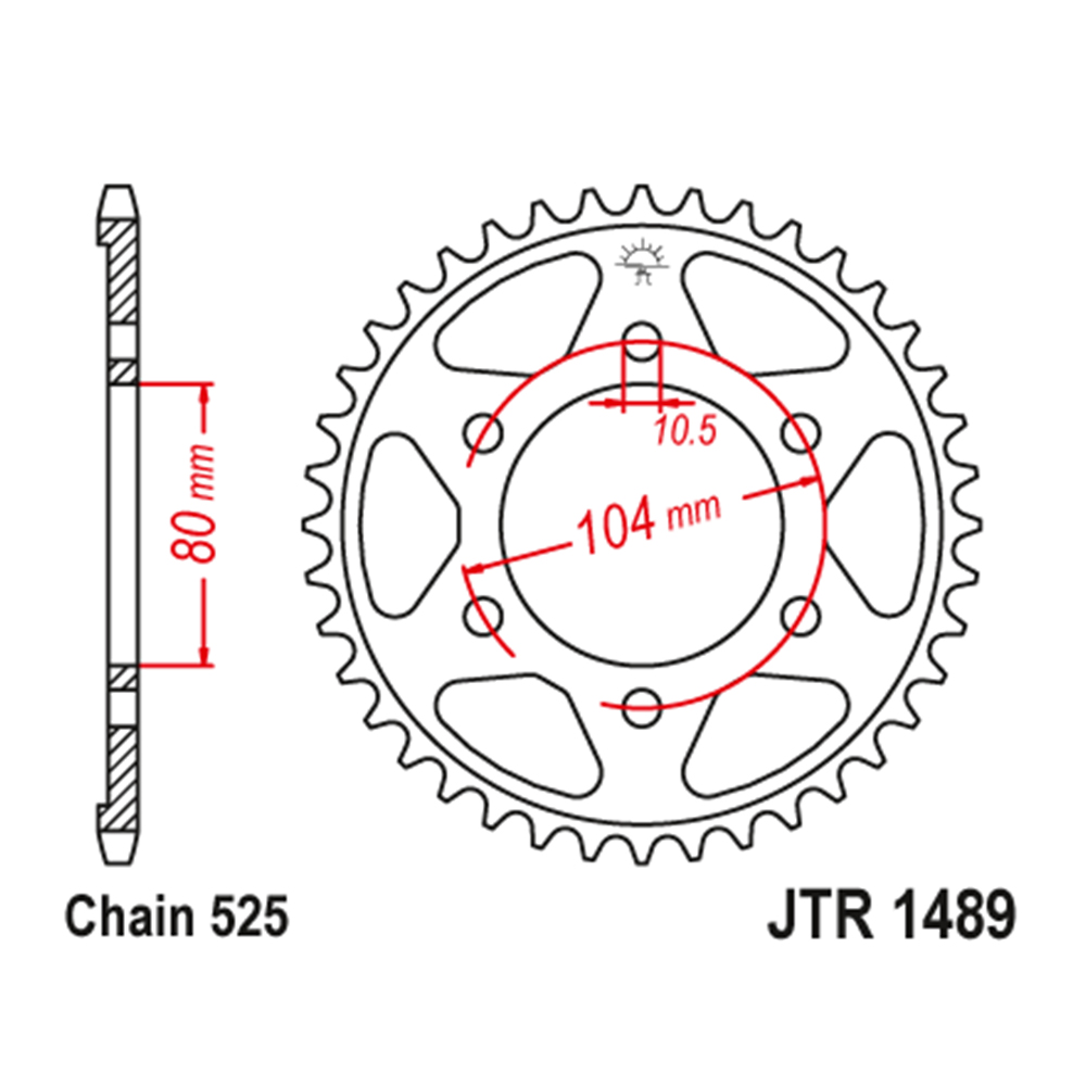 JTR1489-43 Zadnji lančanik JT JTR1489-43-50-29018 (525)43 zuba