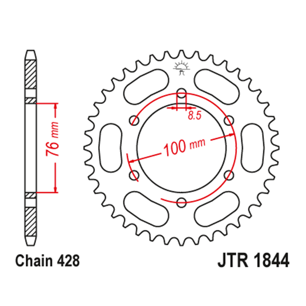 JTR1844-48 Zadnji lančanik JT JTR1844-48 (428) 48 zuba