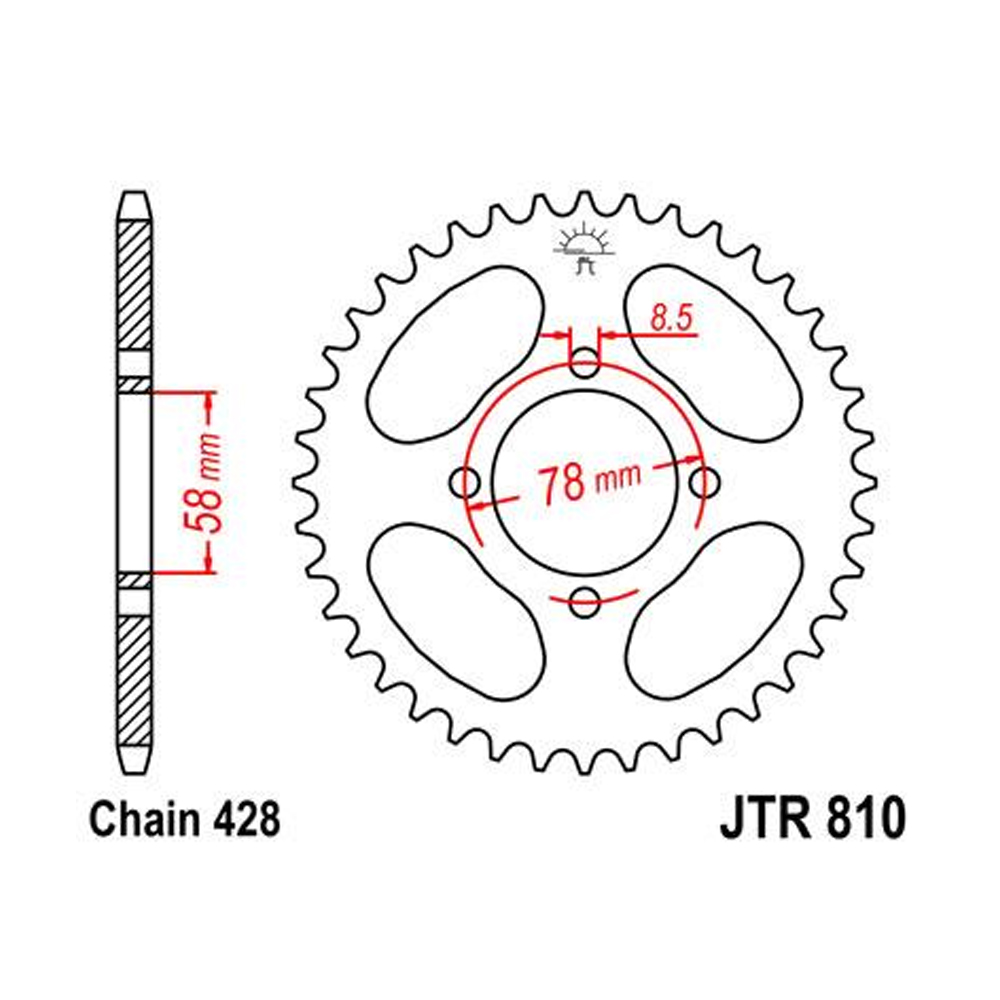 JTR810-41 Zadnji lančanik JT JTR810-41 (428) 41 zub KEEWAY SPEED