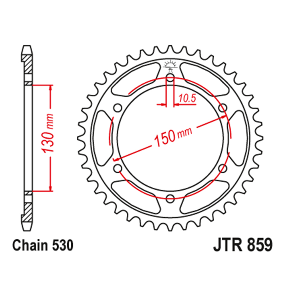 JTR859-48 Zadnji lančanik JT JTR859-48 (530) 48 zuba