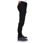 Moto pantalone BRANDON JEANS CARGO džepare muške crne MODEKA