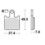 TRW MCB789SV Disk pločice za motocikle (SINTER) set 4 komada