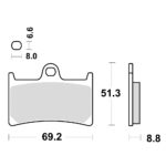 TRW MCB611SRM Disk pločice (MAXI – SCOOTER SINTER)