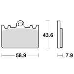 TRW MCB643 Disk pločice za motocikle (ORGANIC)