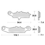 TRW MCB758SI Disk pločice za motocikle (SINTER)