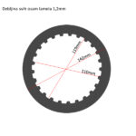 TRW MES350-8 Lamele metalne set