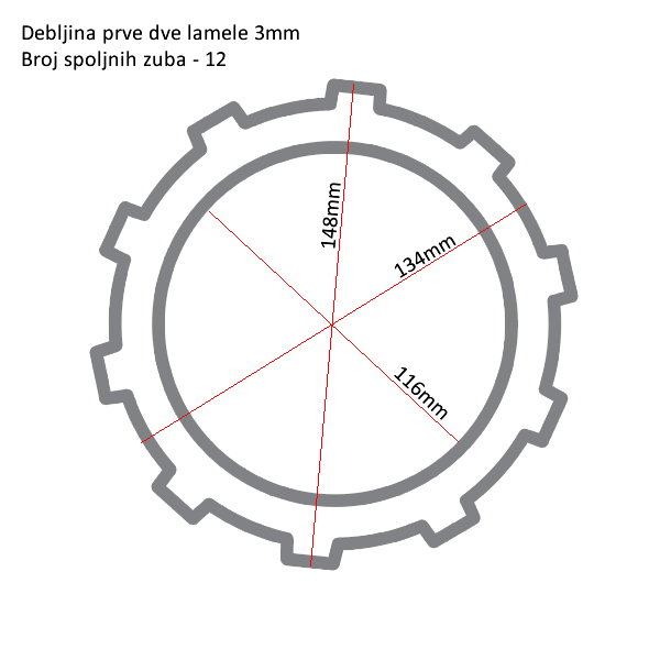 TRW MCC416-8 Lamele set