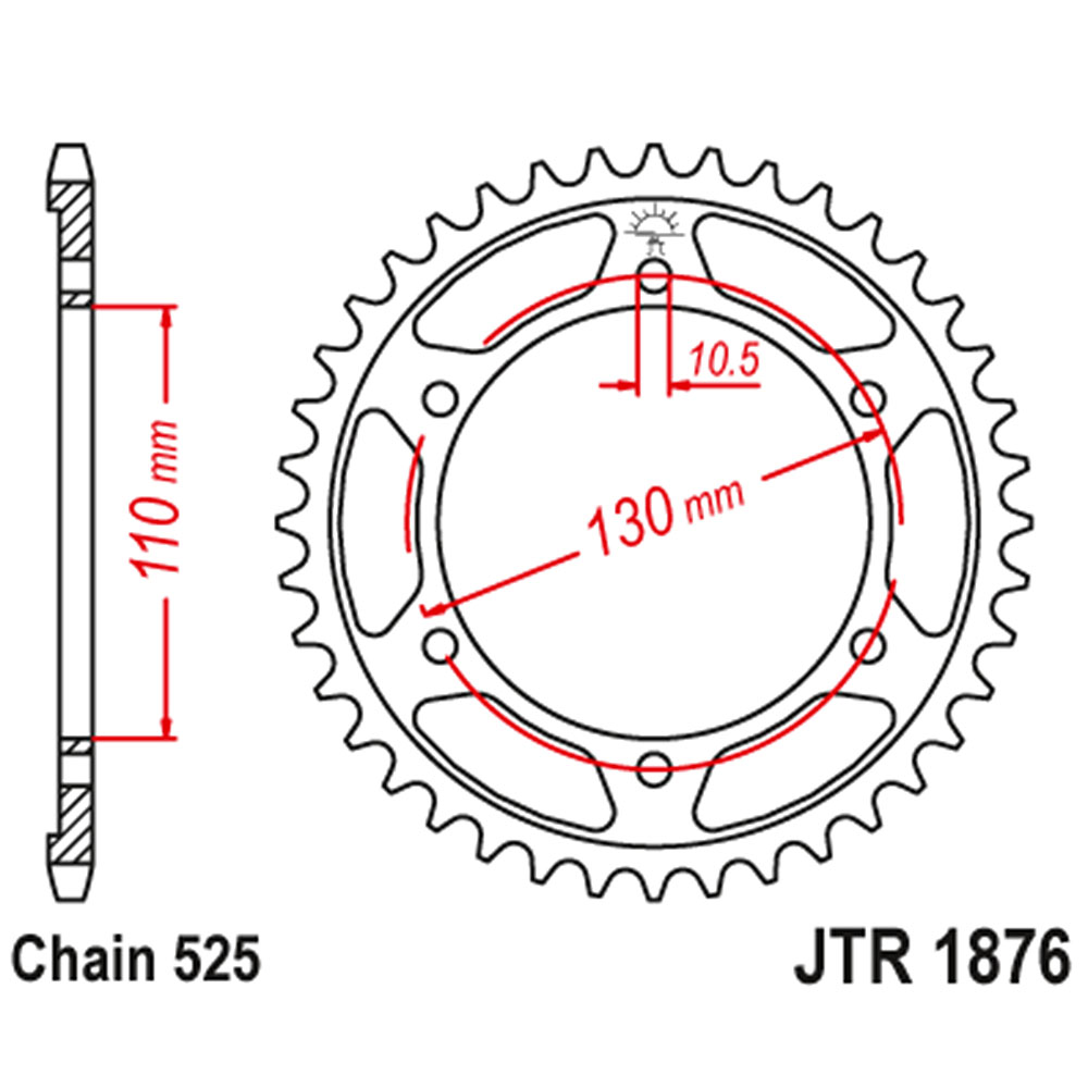 JTR1876-44 Zadnji lančanik JT JTR1876-44 (525) 44 zuba