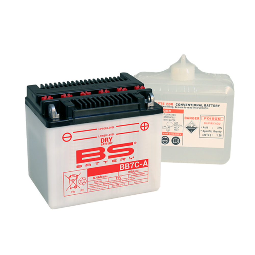 BB7C-A BS akumulator BB7C-A 12V 8Ah 105A sa kiselinom desni plus (130x90x114) - Слика 1
