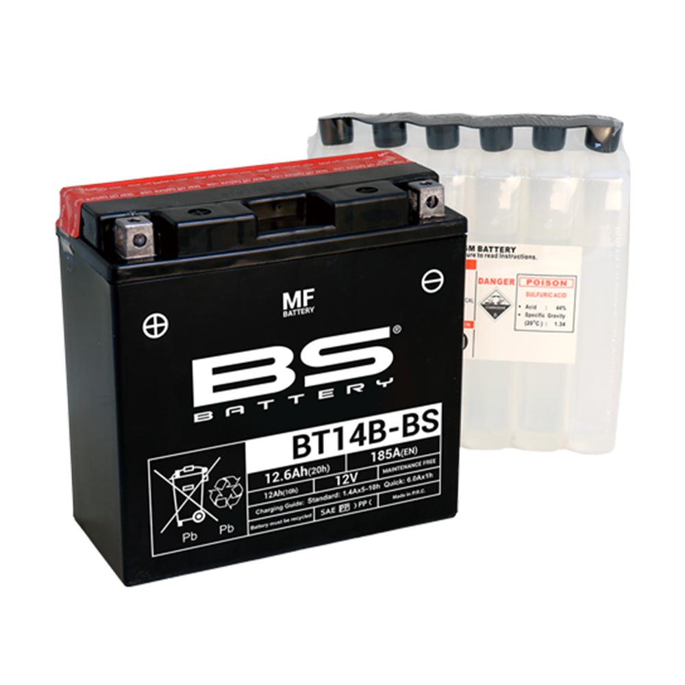 BT14B-BS BS akumulator BT14B-BS 12V 12Ah 210A gel levi plus (150x69x145) - Слика 1