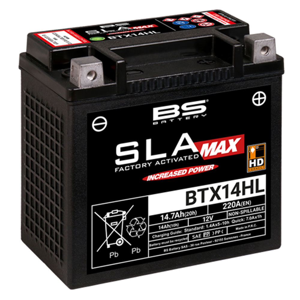 BTX14HL-FA BS akumulator BTX14HL-FA 12V 14Ah 220A gel SLA Max desni plus (150x87x145) - Слика 1