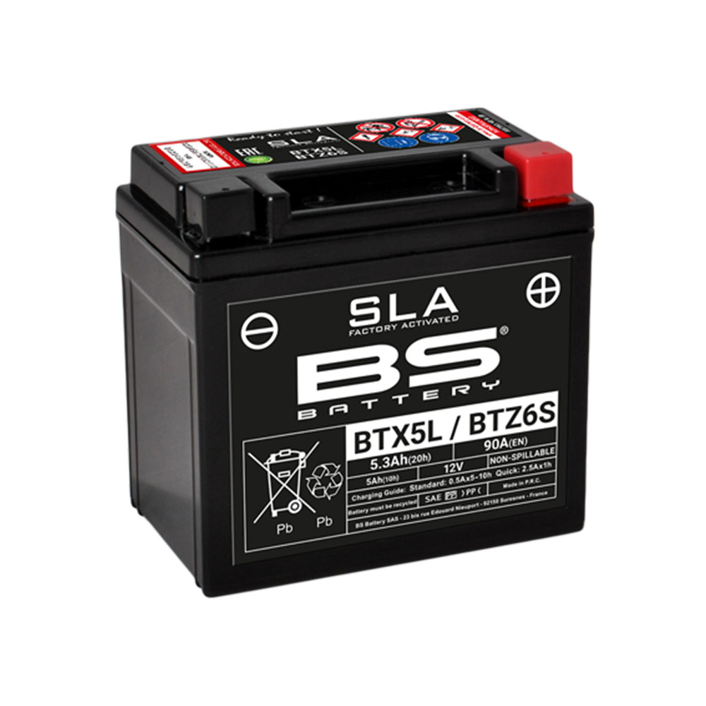 BTX5L-FA BS akumulator BTX5L-FA 12V 5Ah 90A SLA desni plus (113x70x105) - Слика 1