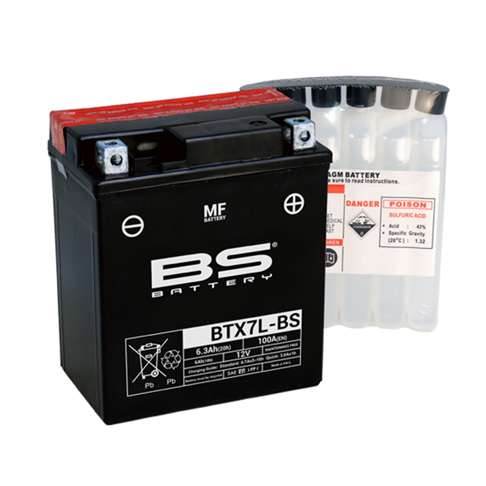BTX7L-BS BS akumulator BTX7L-BS 12V 6Ah 100A gel desni plus (113x70x130) - Слика 1