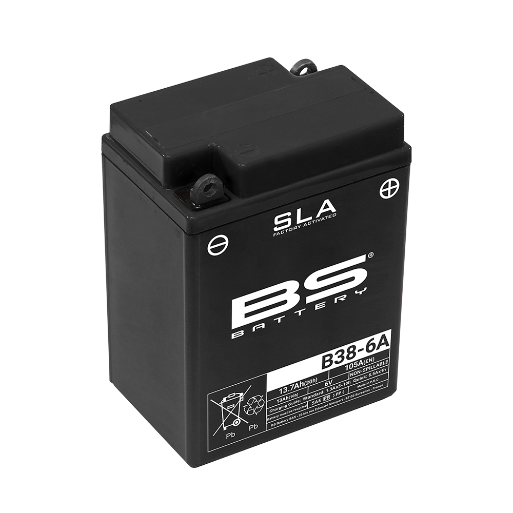B38-6A-FA BS akumulator B38-6A-FA 6V 13Ah SLA desni plus (119x83x161)