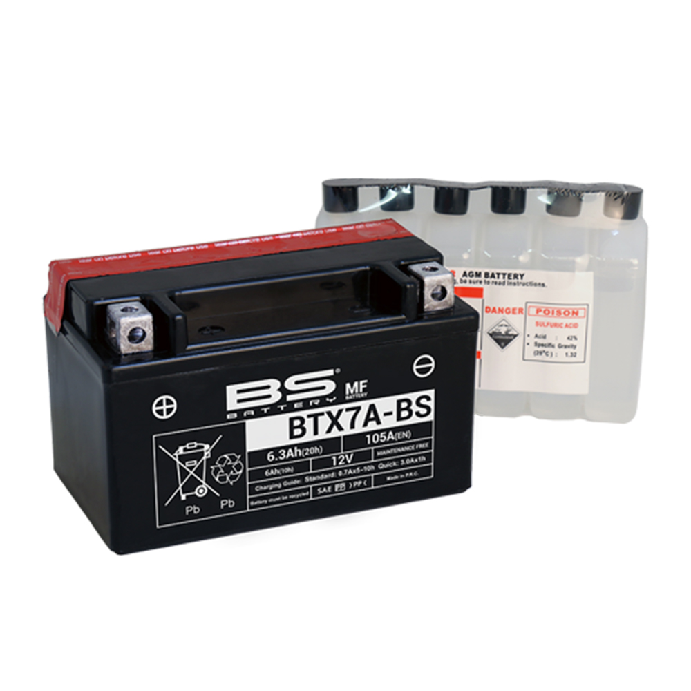 BTX7A-BS BS akumulator BTX7A-BS 12V 6Ah 105A gel levi plus (150x87x93)
