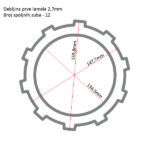 TRW MCC512-8 Lamele za motocikle set