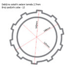 TRW MCC512-8 Lamele za motocikle set