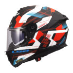 Kaciga za motor LS2 Full Face STREAM II  MIKA belo plavo crvena sa naočarima FF808