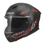 Kaciga za motor LS2 Full Face RAPID III KAIJU II crno crvena FF820